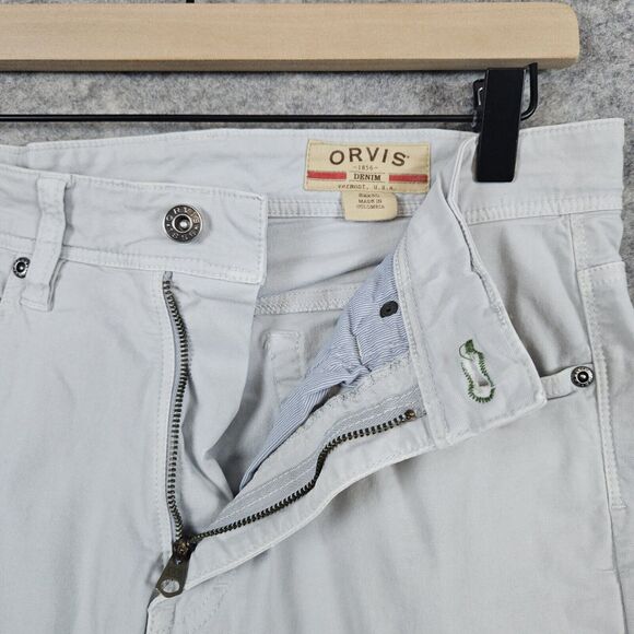 Orvis Men's Jeans Light Blue 32x30 (ACTUAL 31x28)‎ Denim Straight Leg 5-Pocket - Picture 5 of 16